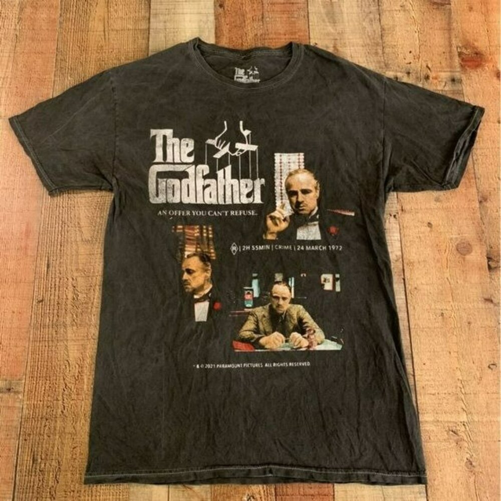 The Godfather men's size small black graphic short sleeve crewneck t-shirt